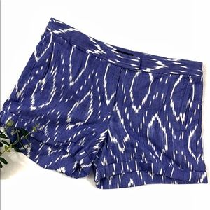 J. Crew | Blue & White Patterned Shorts Summer Hot